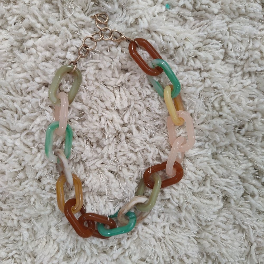 Multi color beach vibes necklace